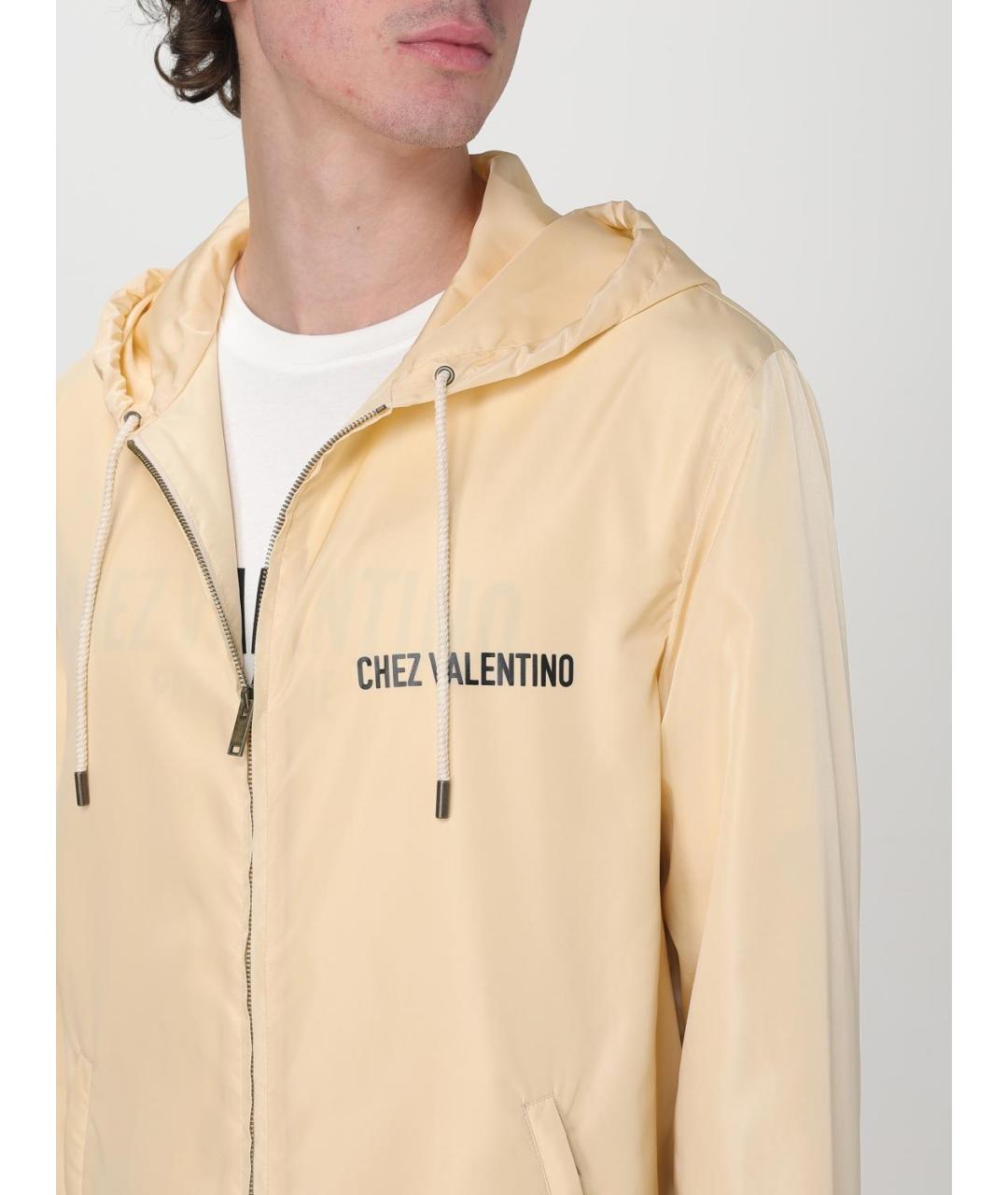 VALENTINO Бежевая полиэстеровая куртка, фото 6