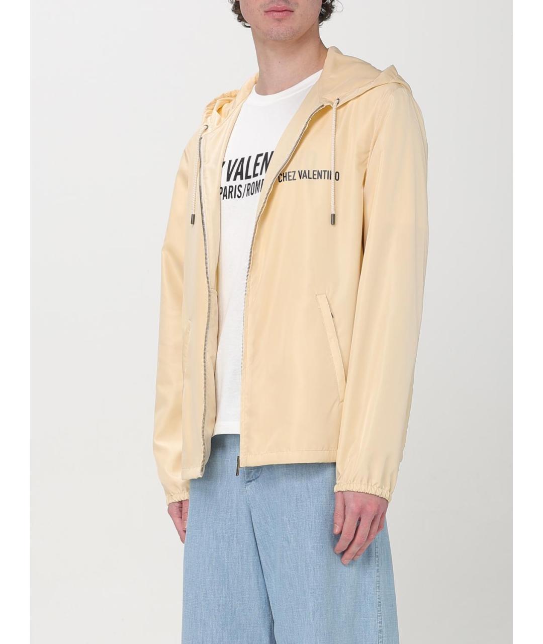 VALENTINO Бежевая полиэстеровая куртка, фото 5