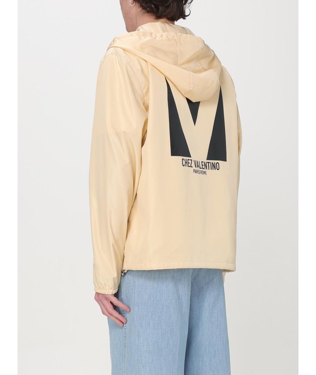 VALENTINO Бежевая полиэстеровая куртка, фото 4