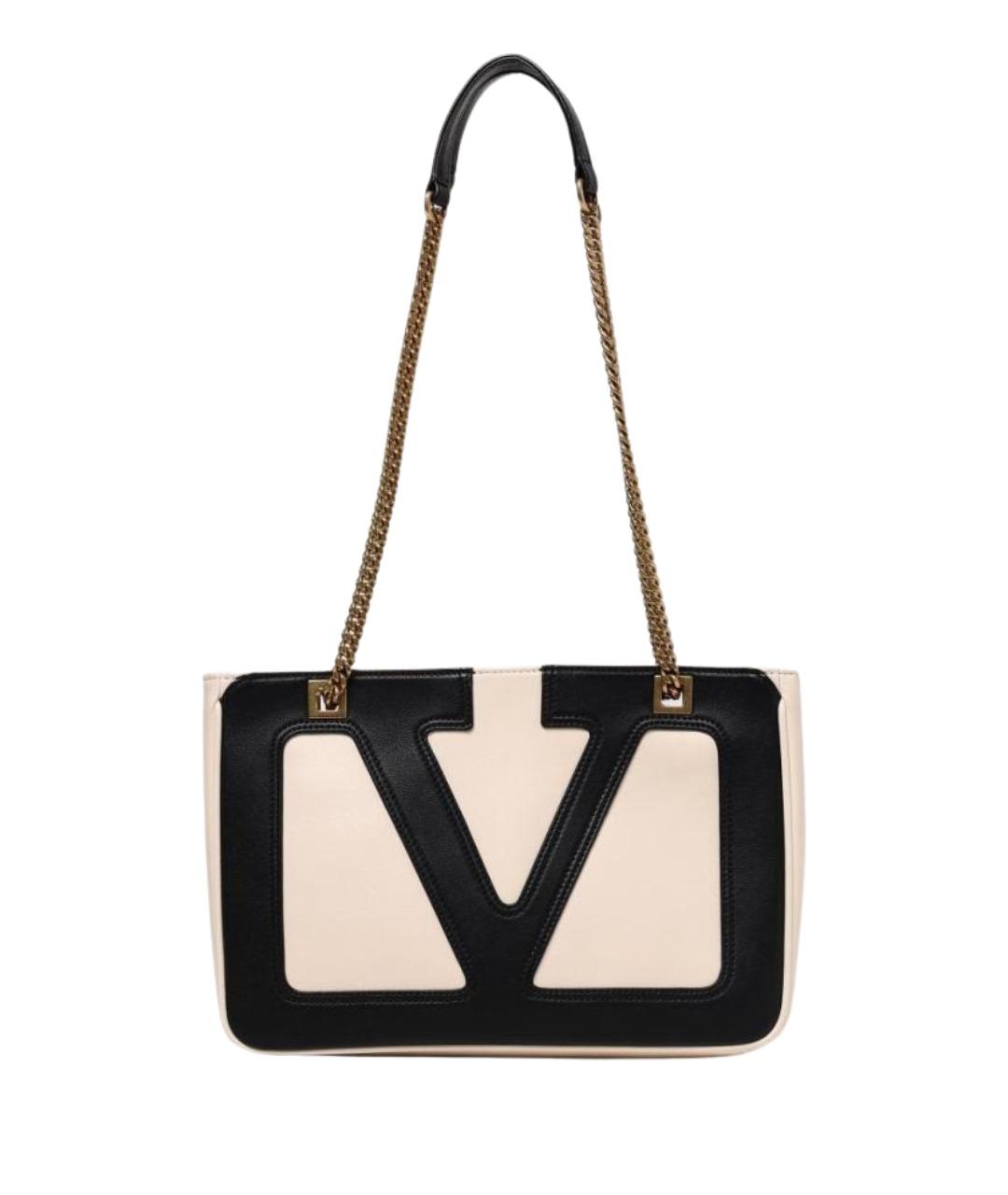 VALENTINO Бежевая кожаная сумка тоут, фото 1