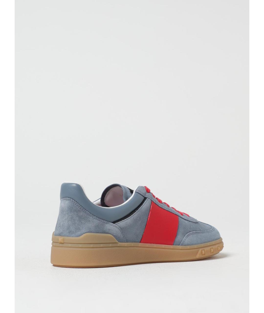 VALENTINO Голубые замшевые низкие кроссовки / кеды, фото 3