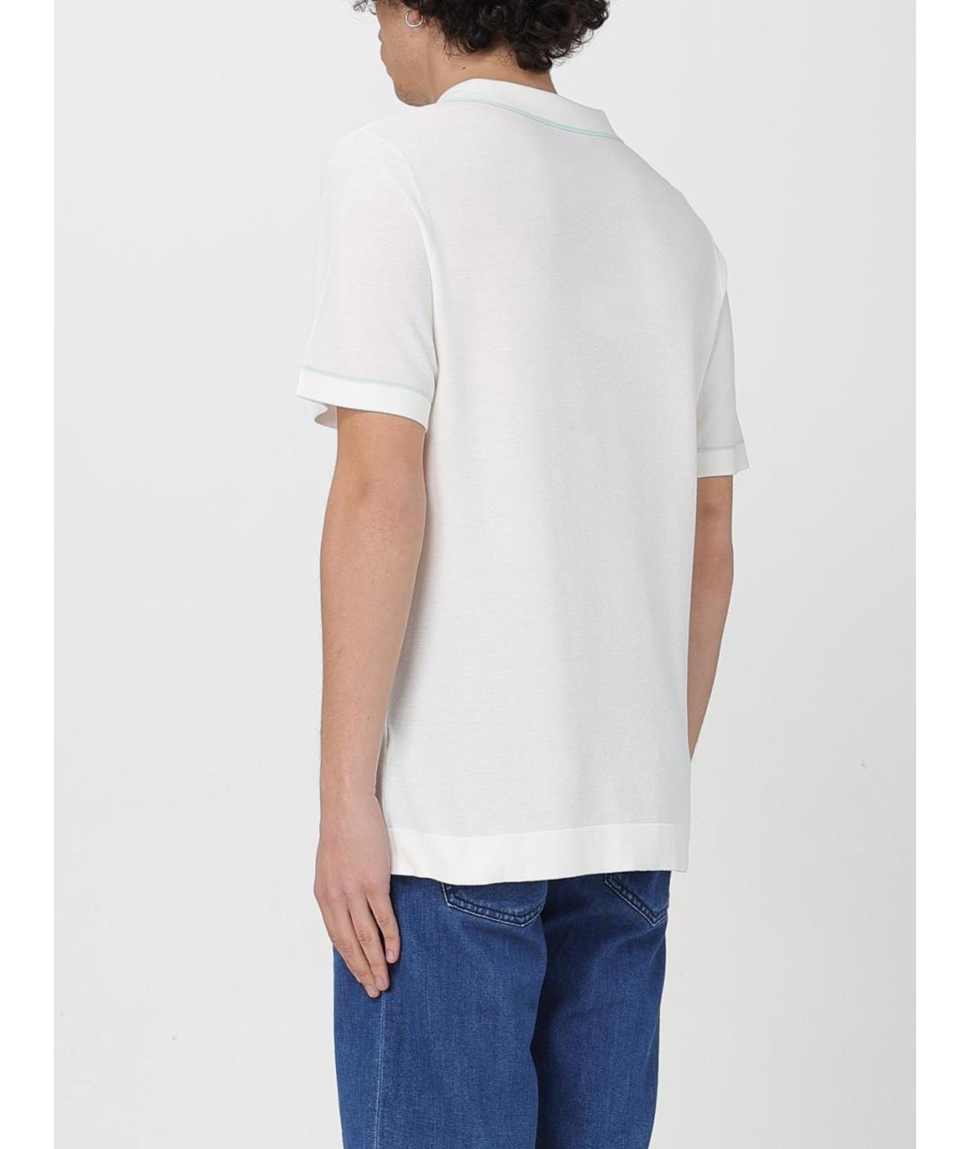 PEUTEREY Бежевое хлопковое поло с коротким рукавом, фото 2