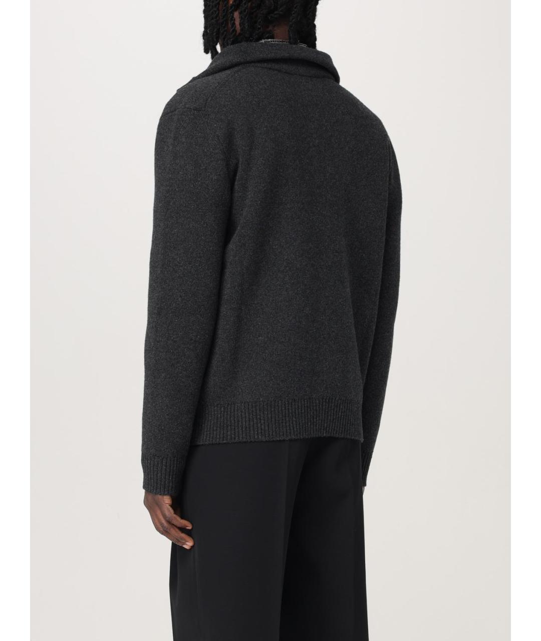 BOTTEGA VENETA Серый шерстяной кардиган, фото 2