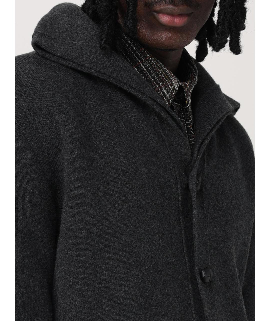 BOTTEGA VENETA Серый шерстяной кардиган, фото 4