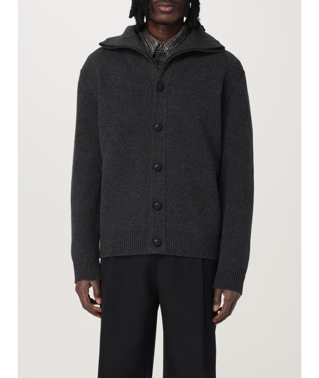 BOTTEGA VENETA Серый шерстяной кардиган, фото 5