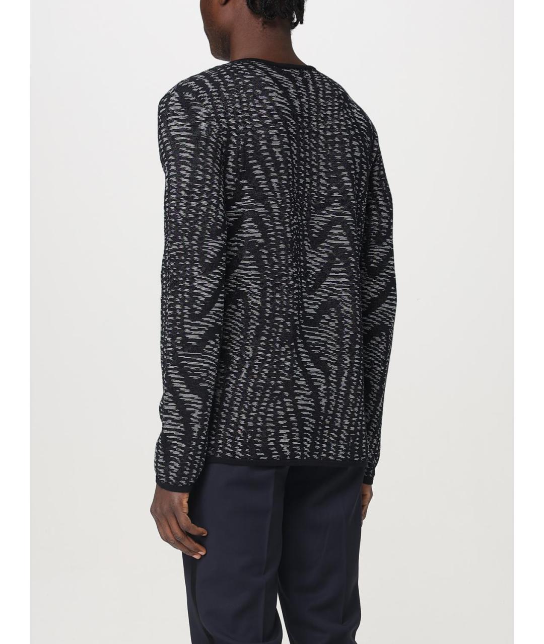 GIORGIO ARMANI Синий хлопковый джемпер / свитер, фото 2