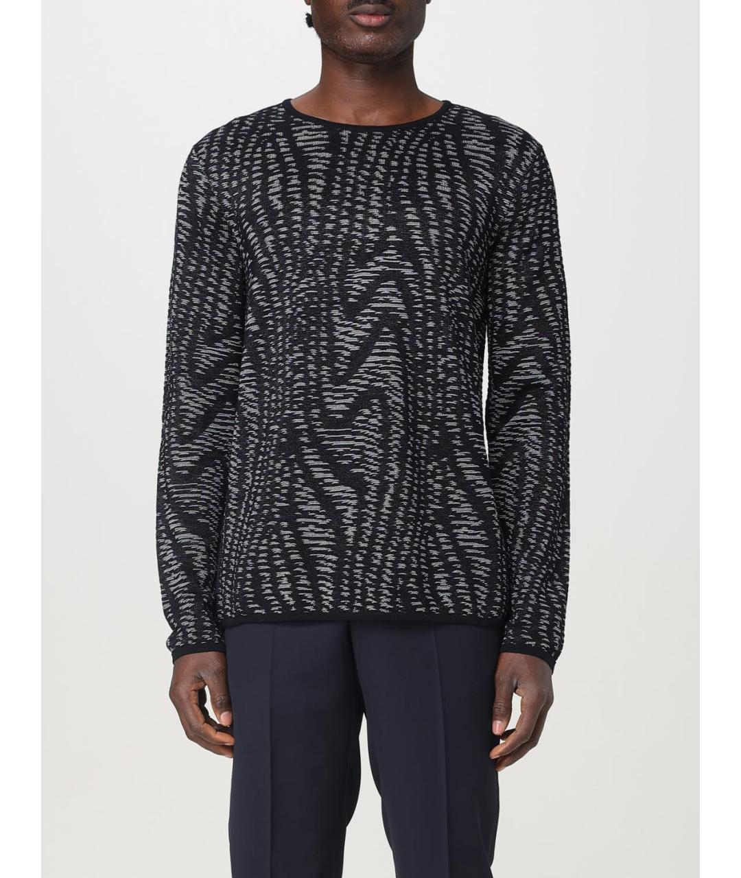GIORGIO ARMANI Синий хлопковый джемпер / свитер, фото 5