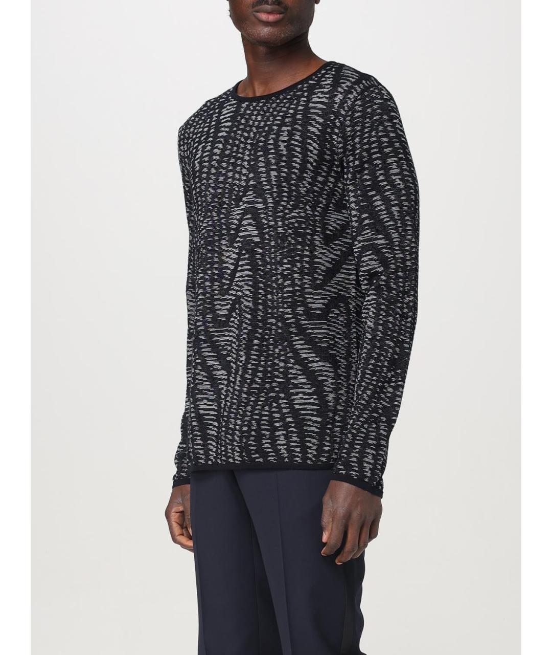 GIORGIO ARMANI Синий хлопковый джемпер / свитер, фото 3