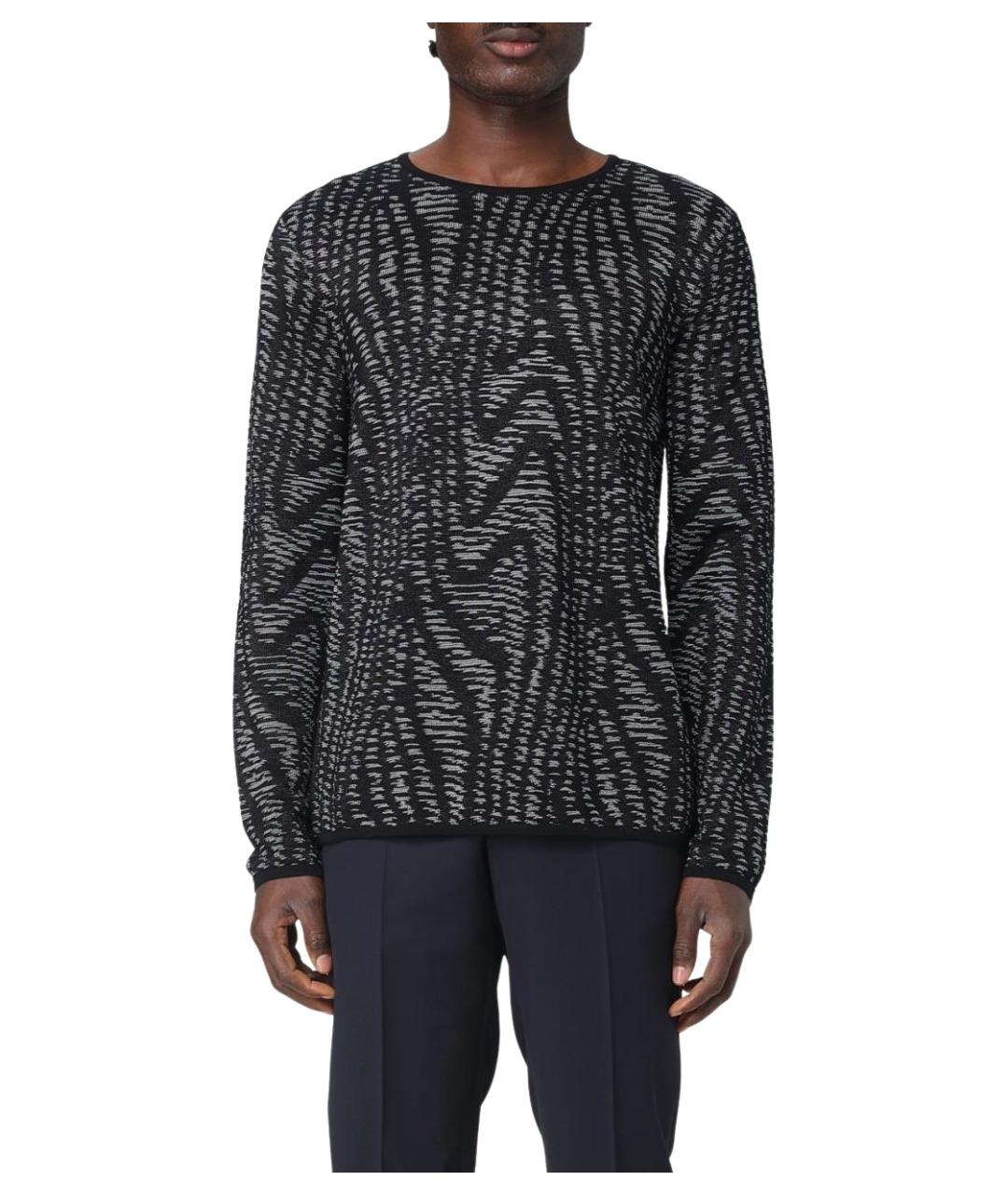 GIORGIO ARMANI Синий хлопковый джемпер / свитер, фото 1