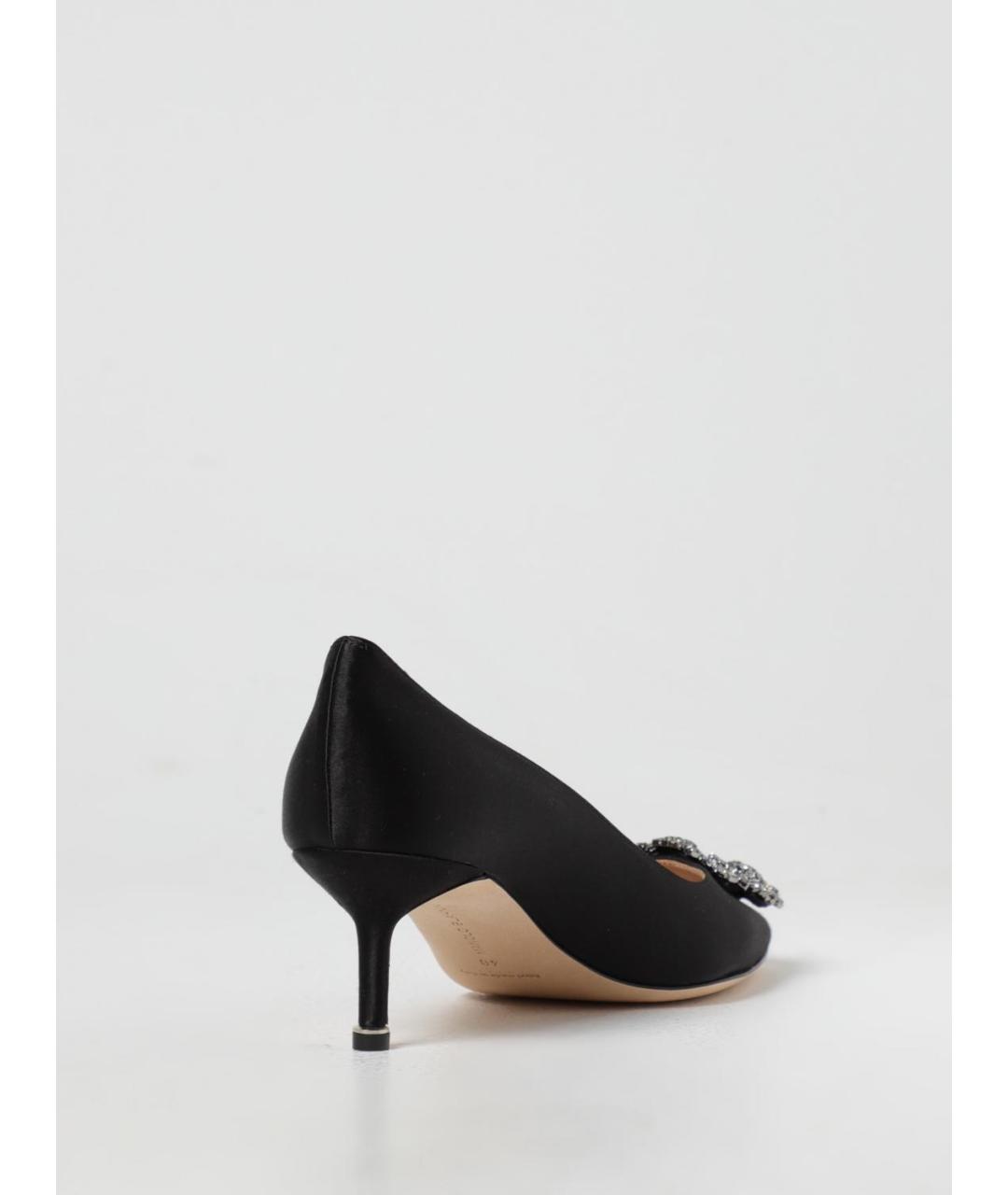 MANOLO BLAHNIK Черные текстильные туфли, фото 3