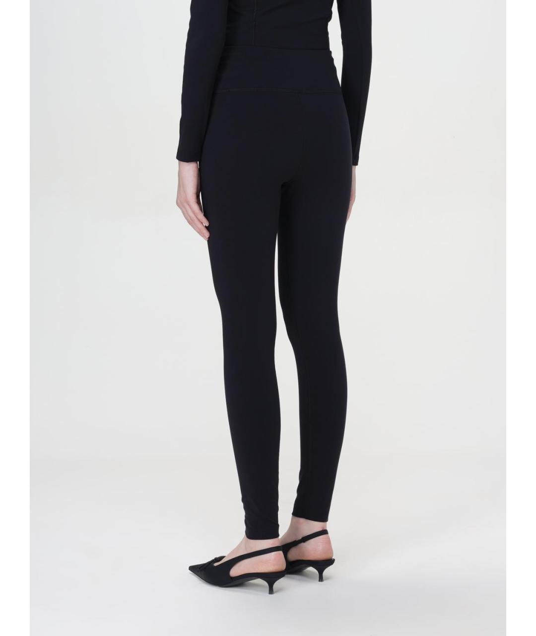 BALENCIAGA Черные полиамидовые леггинсы и велосипедки, фото 3