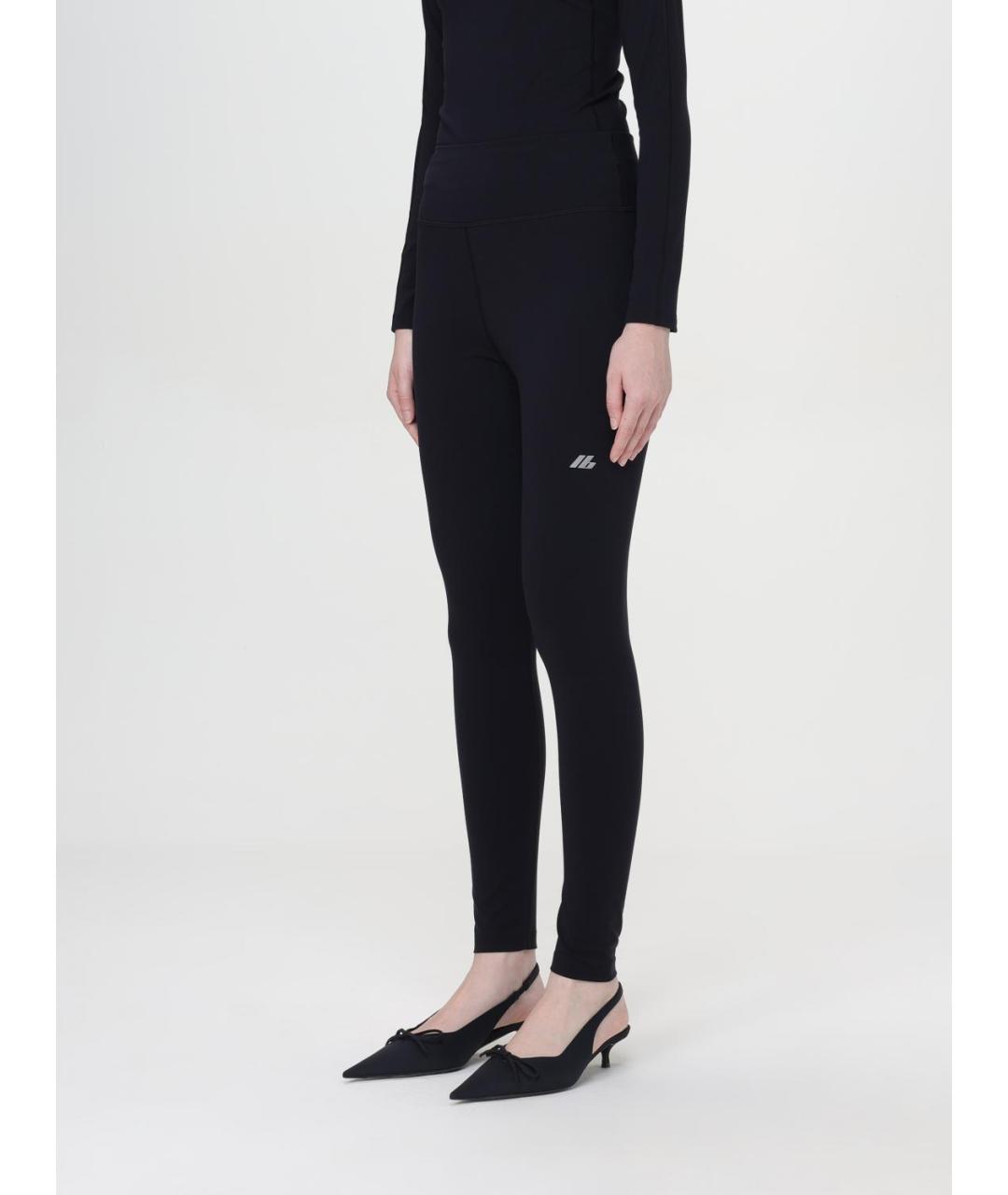 BALENCIAGA Черные полиамидовые леггинсы и велосипедки, фото 4