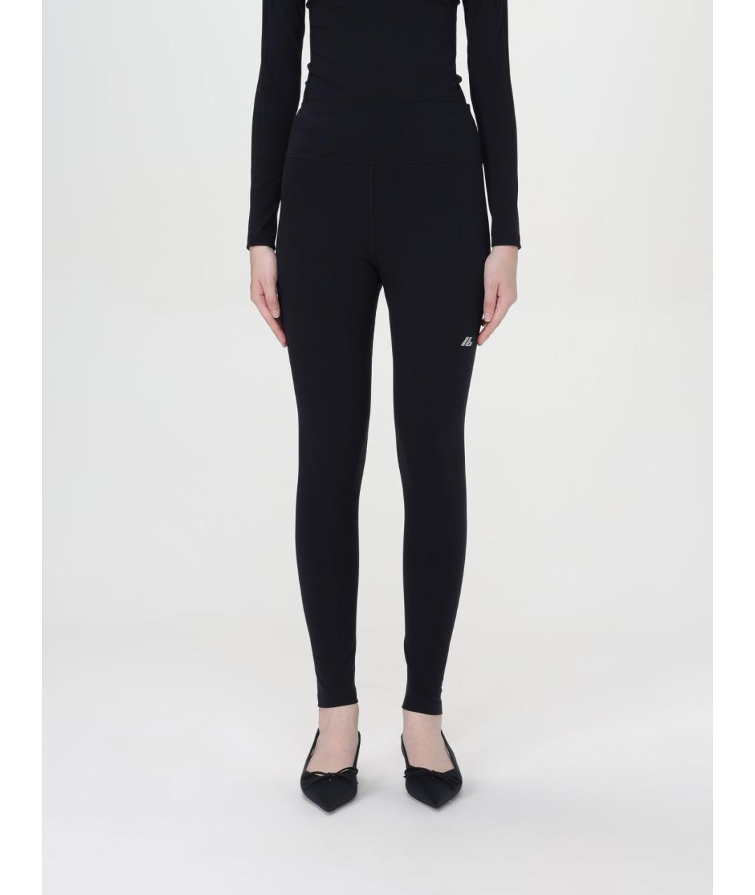 BALENCIAGA Черные полиамидовые леггинсы и велосипедки, фото 6