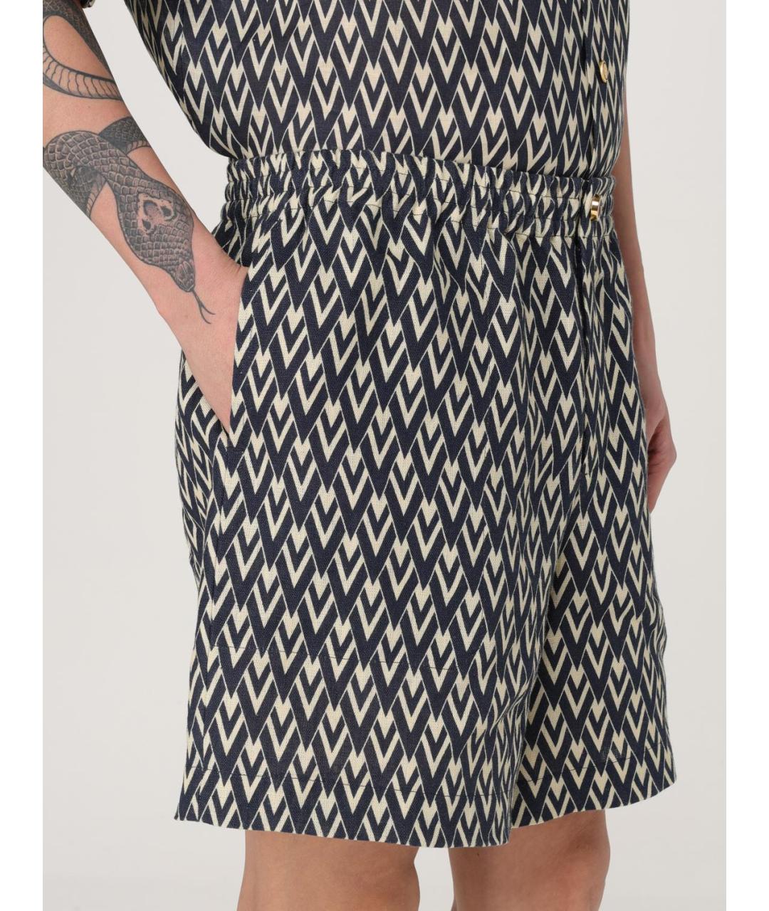 VALENTINO Мульти льняные шорты, фото 6