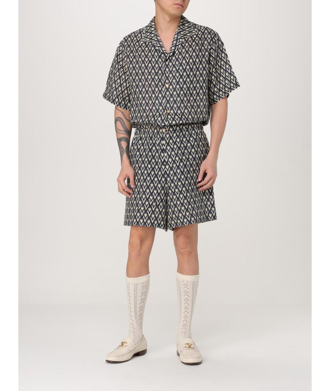 VALENTINO Мульти льняные шорты, фото 3