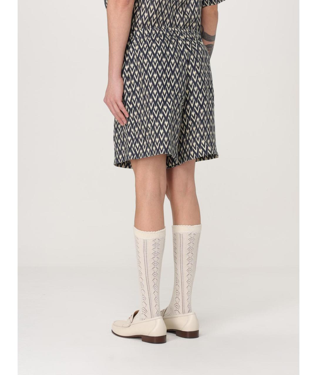 VALENTINO Мульти льняные шорты, фото 4