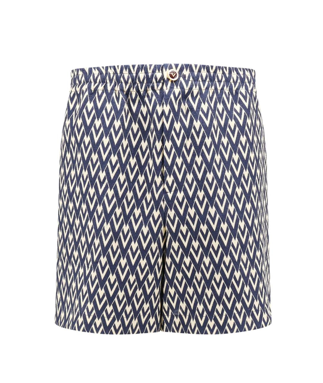 VALENTINO Мульти льняные шорты, фото 1