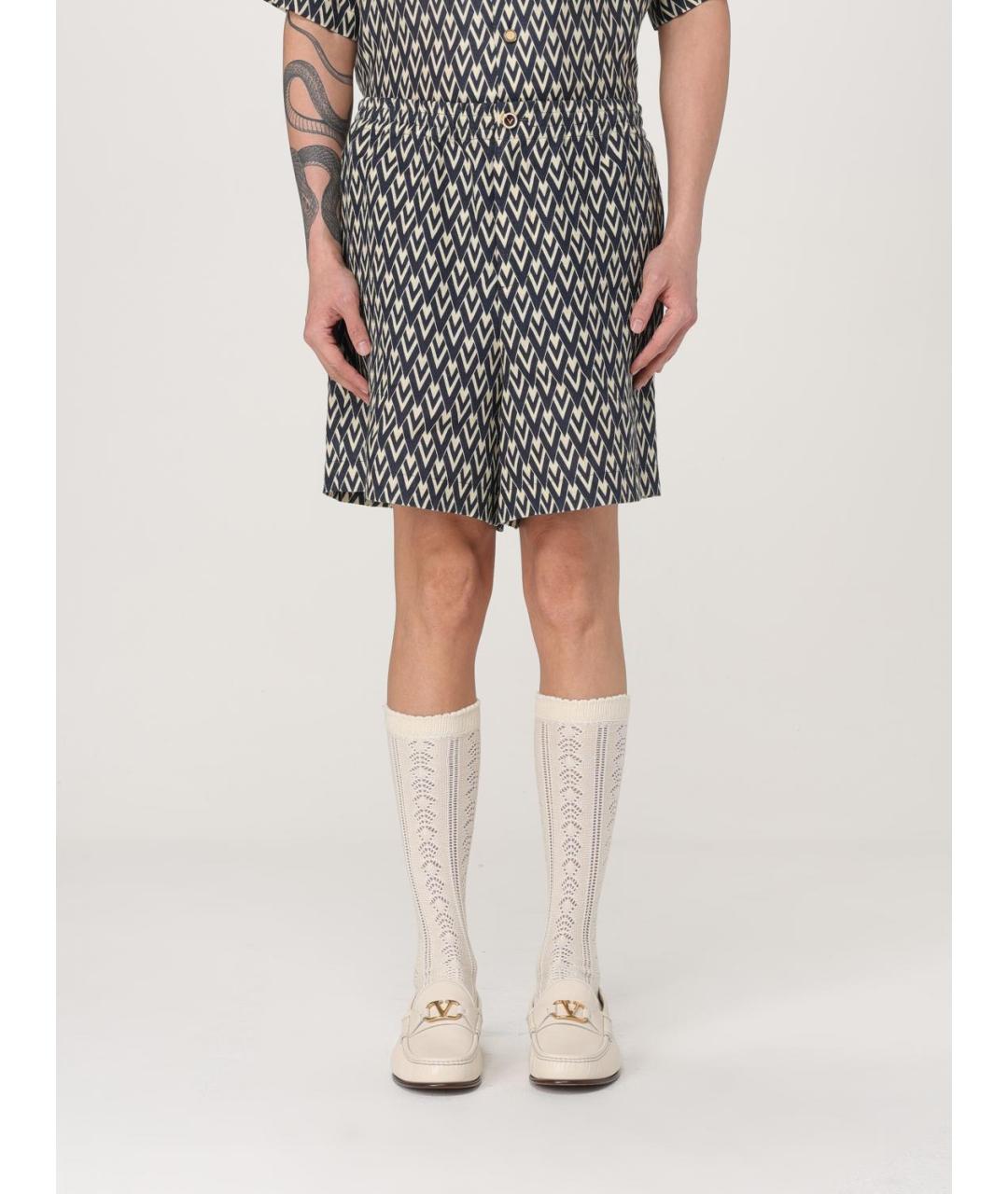 VALENTINO Мульти льняные шорты, фото 2