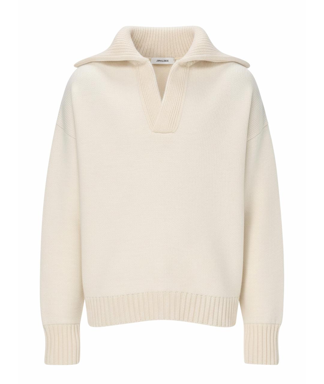 BOTTEGA VENETA Бежевый шерстяной джемпер / свитер, фото 1