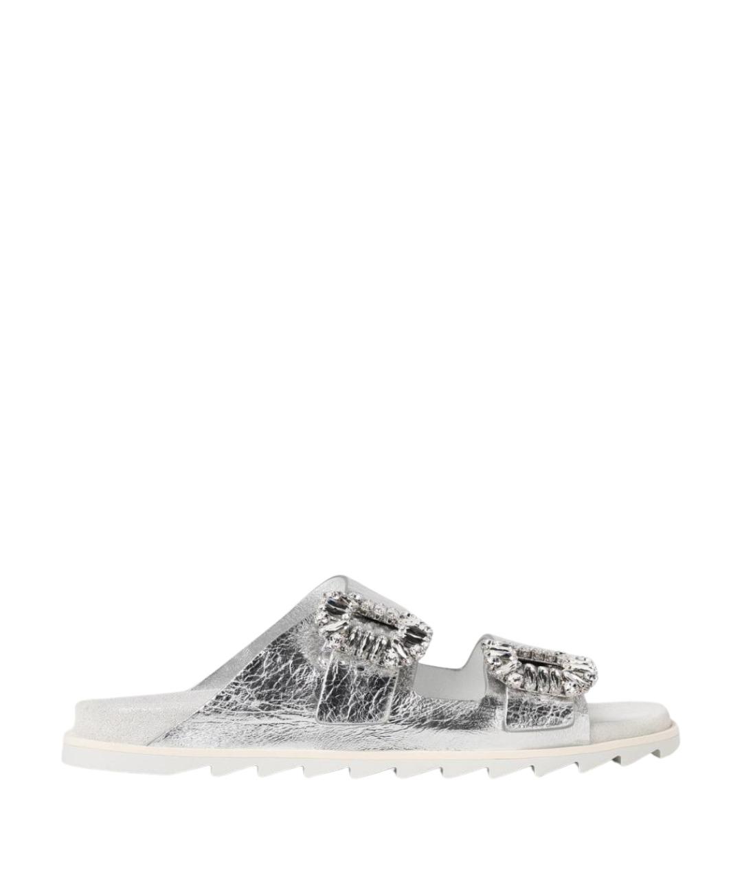 ROGER VIVIER Бежевые кожаные сандалии, фото 1