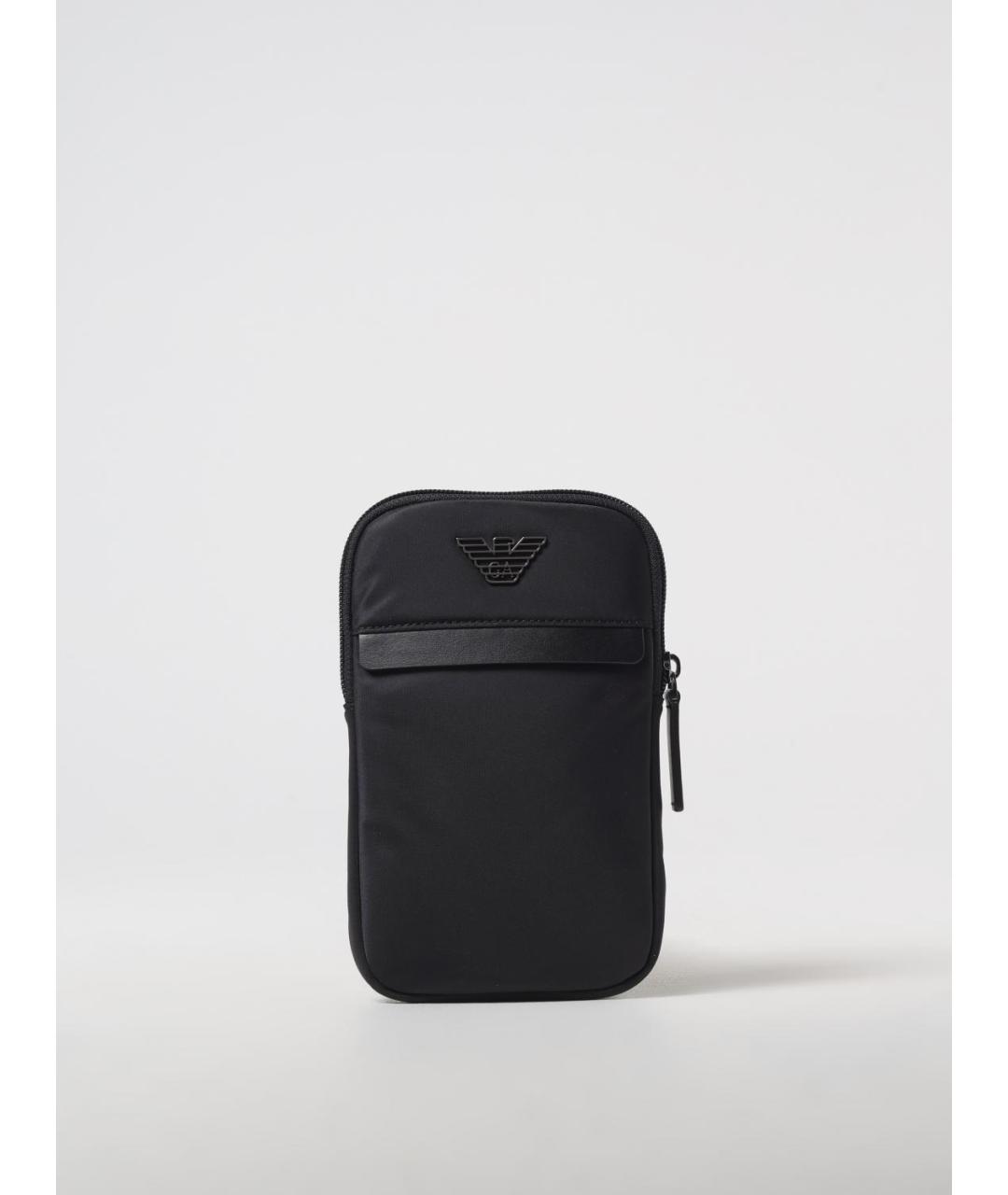 EMPORIO ARMANI Черная синтетическая сумка на плечо, фото 4