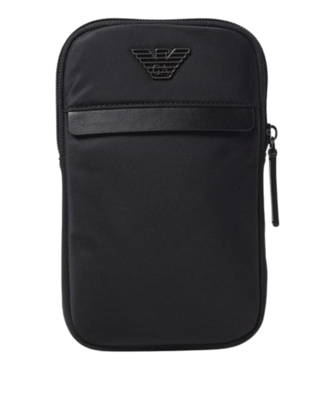 EMPORIO ARMANI Черная синтетическая сумка на плечо, фото 1