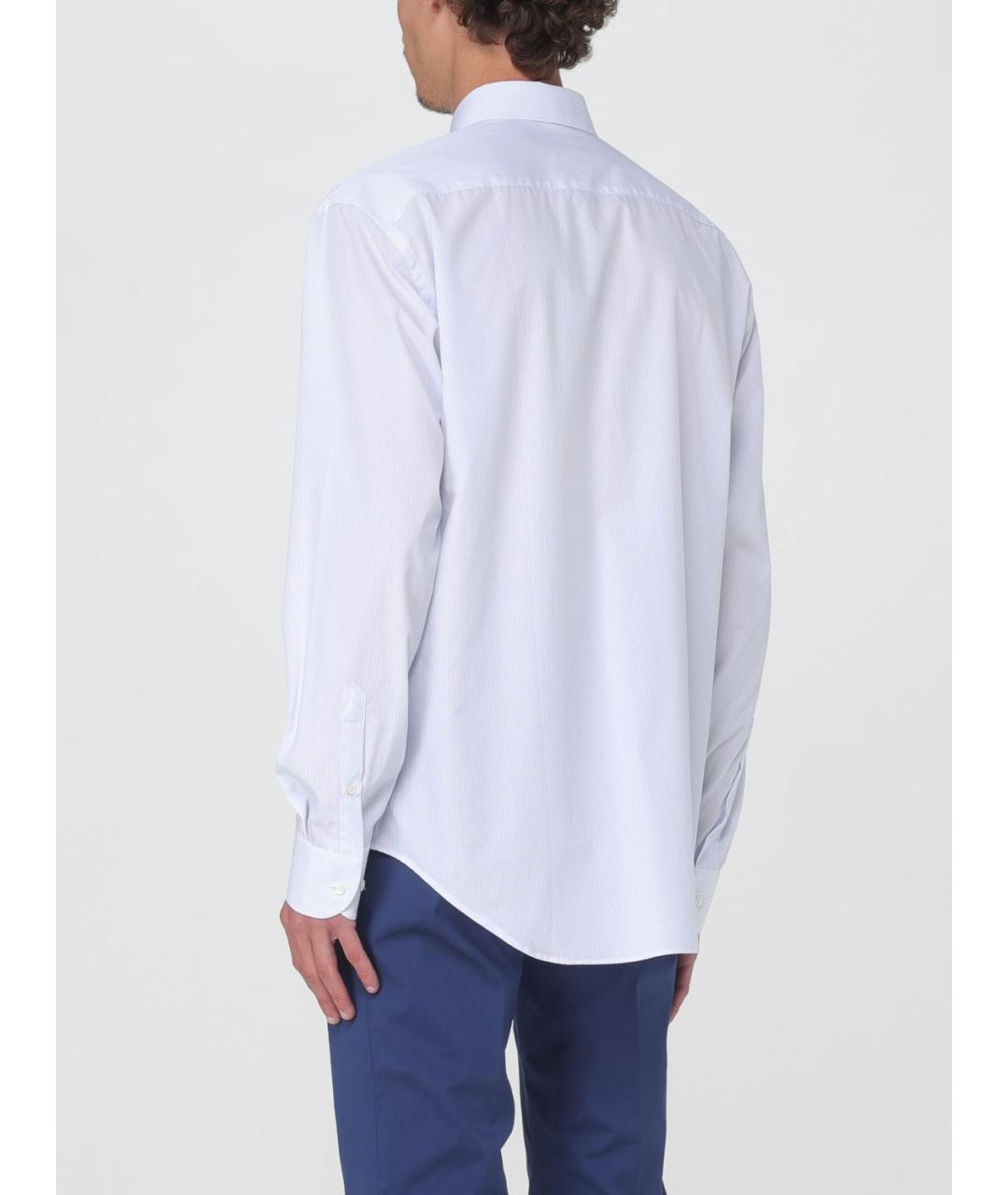 EMPORIO ARMANI Белая хлопковая классическая рубашка, фото 2