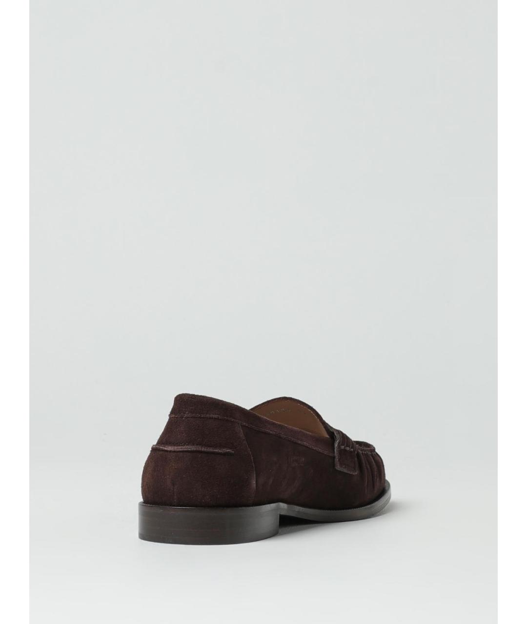 EMPORIO ARMANI Коричневые замшевые лоферы, фото 3