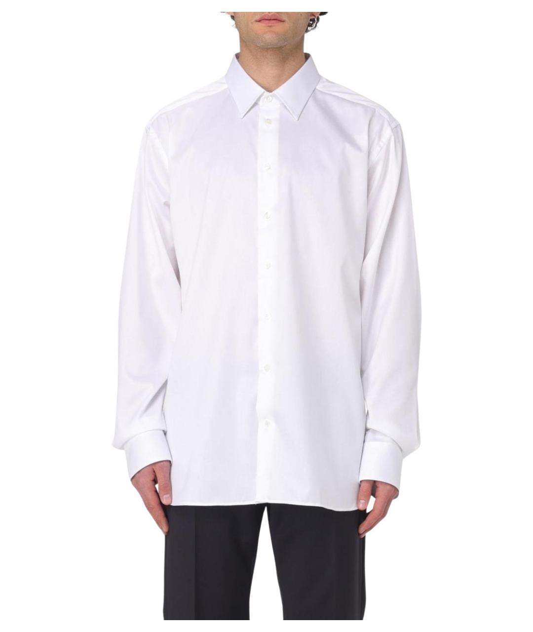 EMPORIO ARMANI Белая хлопковая классическая рубашка, фото 1