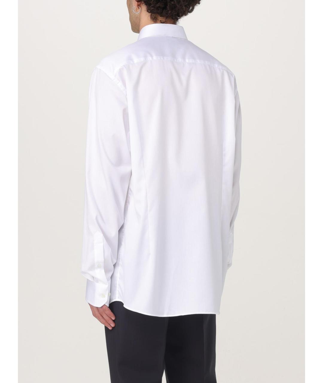 EMPORIO ARMANI Белая хлопковая классическая рубашка, фото 2