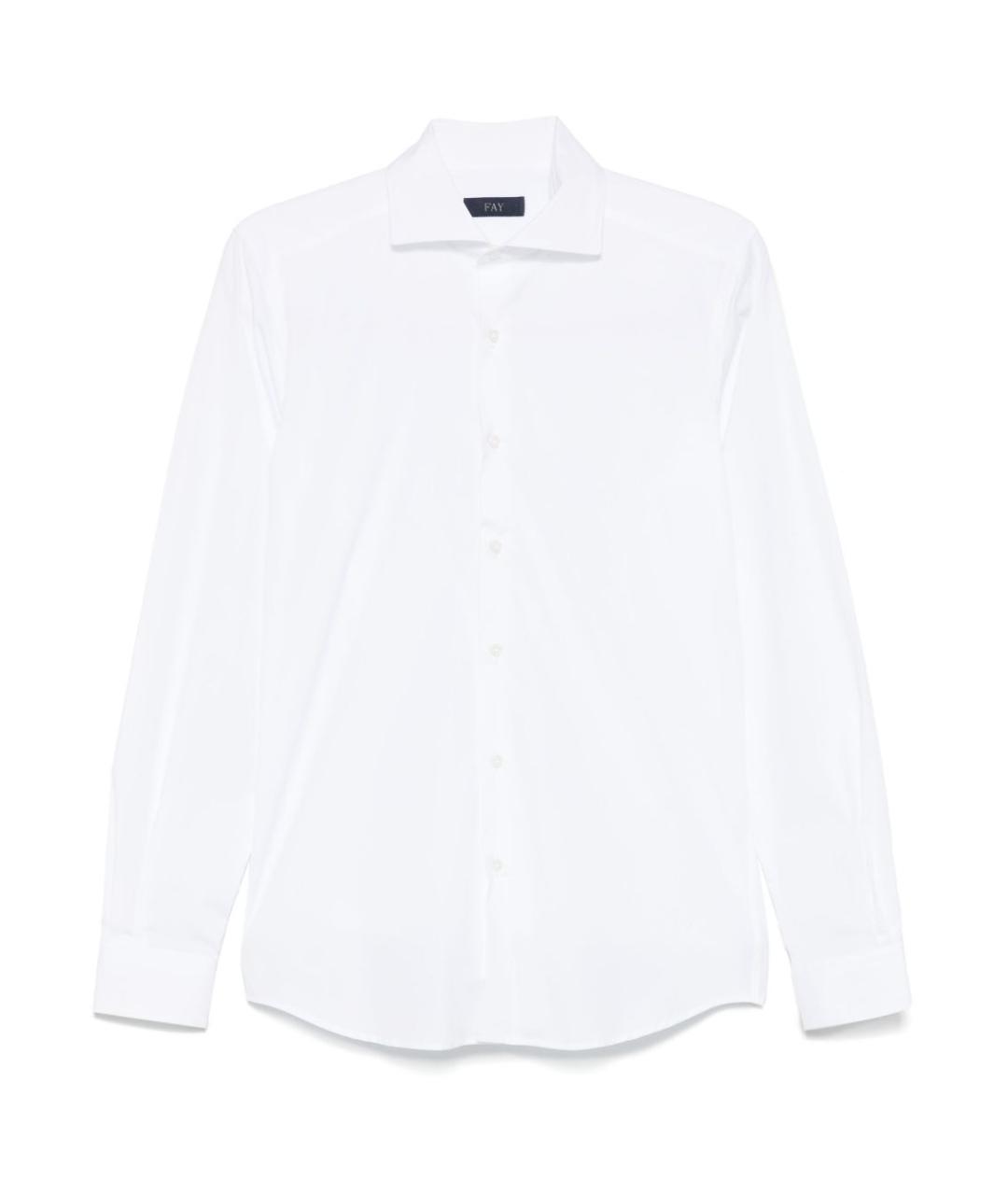 FAY Белая хлопковая классическая рубашка, фото 1