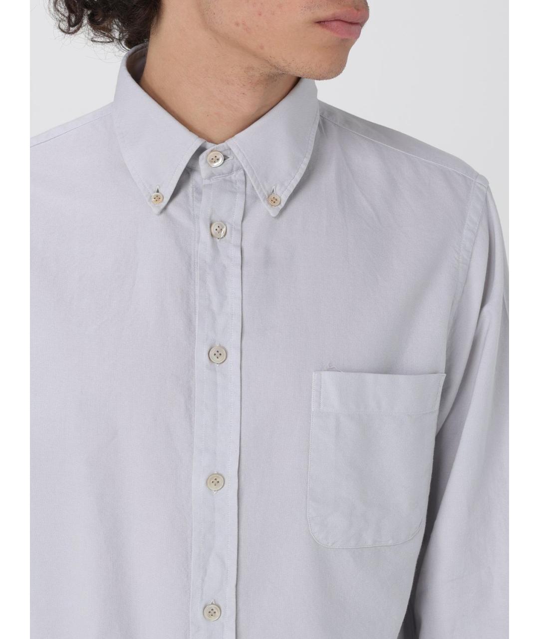 ELEVENTY Серая хлопковая кэжуал рубашка, фото 3