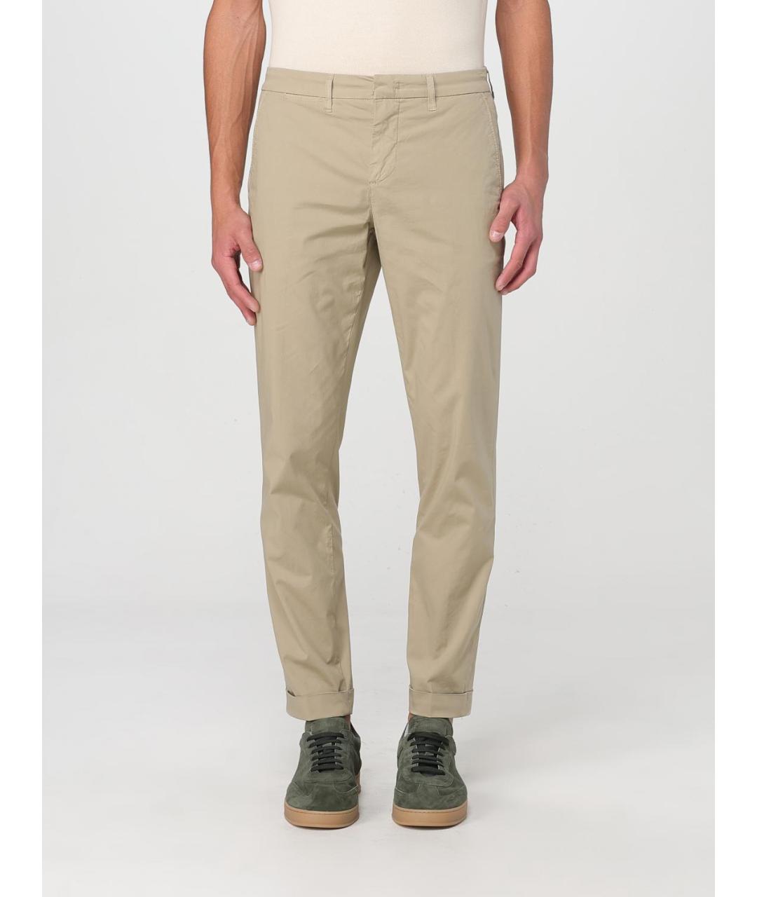 FAY Бежевые хлопковые брюки чинос, фото 4