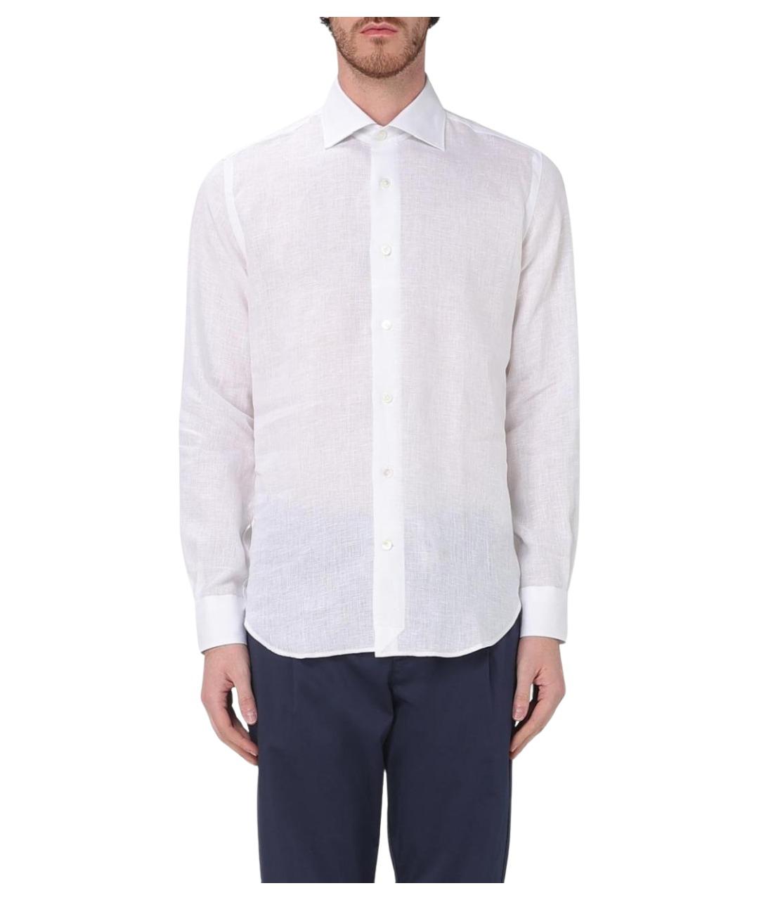 ELEVENTY Белая льняная кэжуал рубашка, фото 1