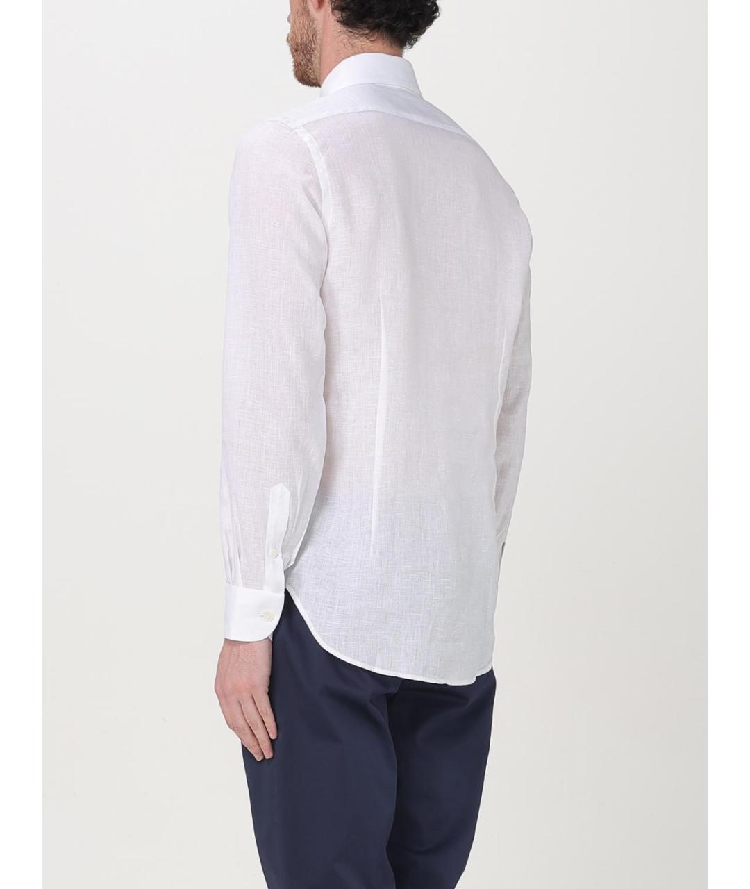 ELEVENTY Белая льняная кэжуал рубашка, фото 2