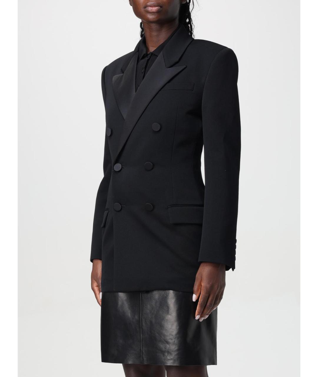 SAINT LAURENT Черный шерстяной жакет/пиджак, фото 5