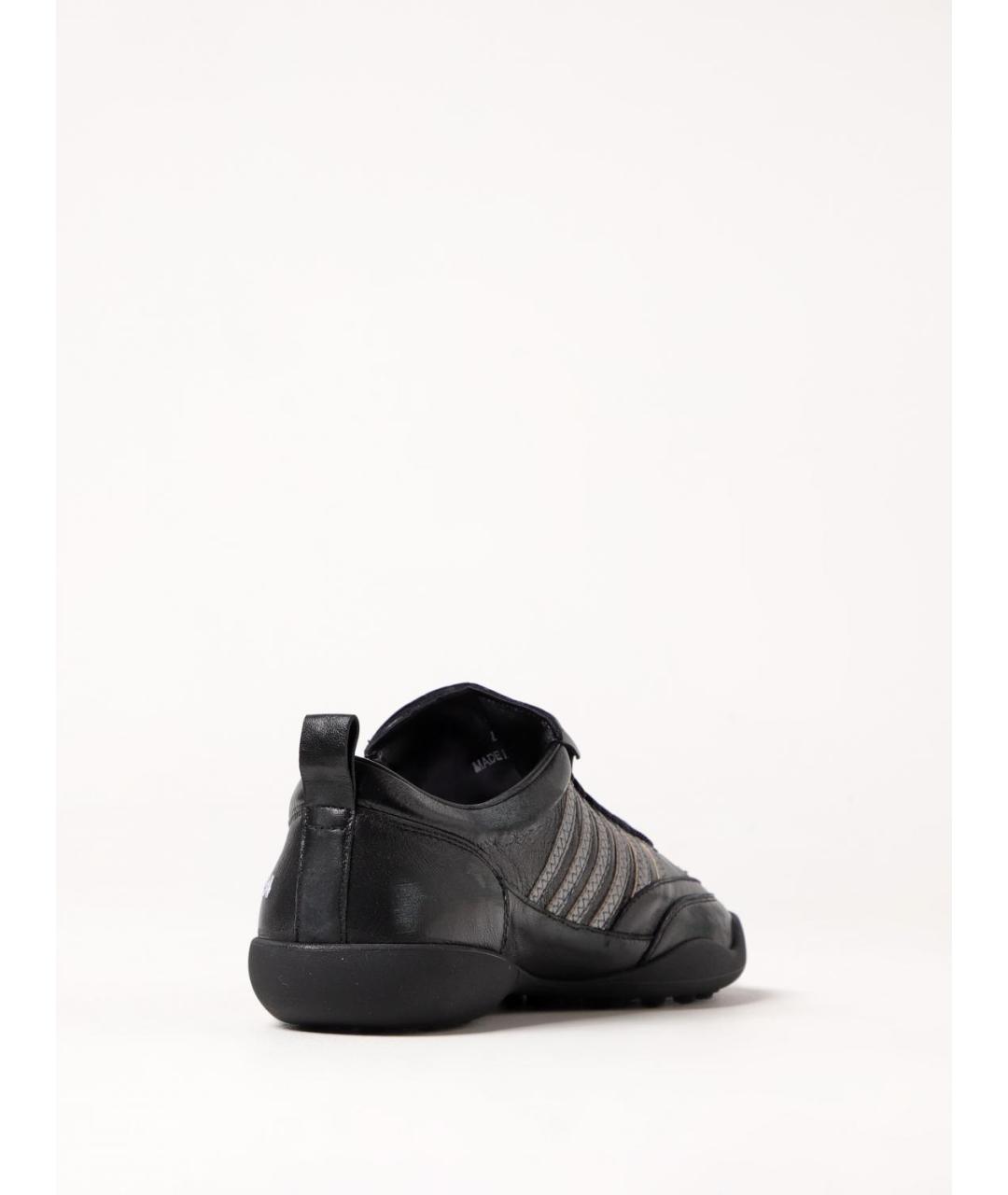 DSQUARED2 Черные кожаные низкие кроссовки / кеды, фото 3