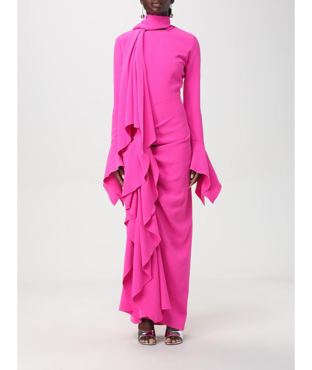 SOLACE LONDON Розовое полиэстеровое вечернее платье, фото 5