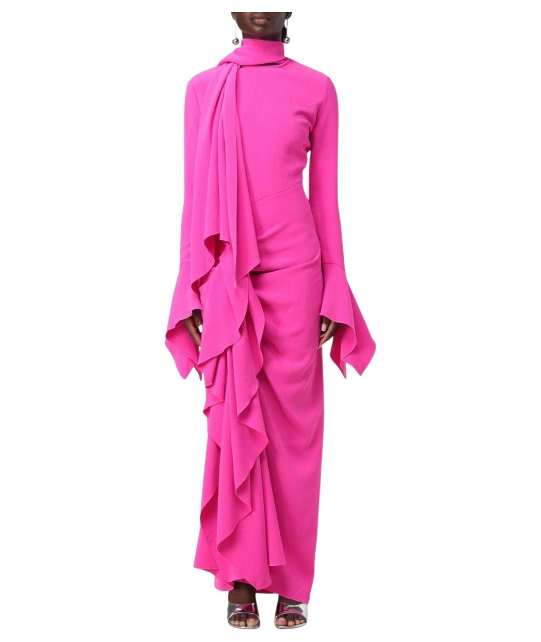 SOLACE LONDON Розовое полиэстеровое вечернее платье, фото 1