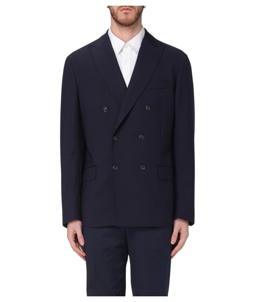 FAY Синий шерстяной пиджак, фото 1