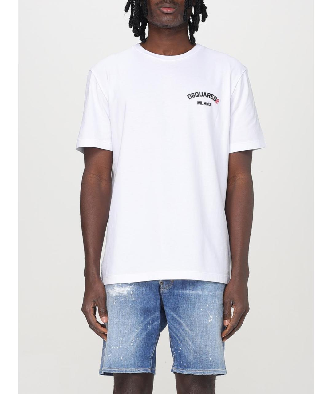 DSQUARED2 Белая хлопковая футболка, фото 2