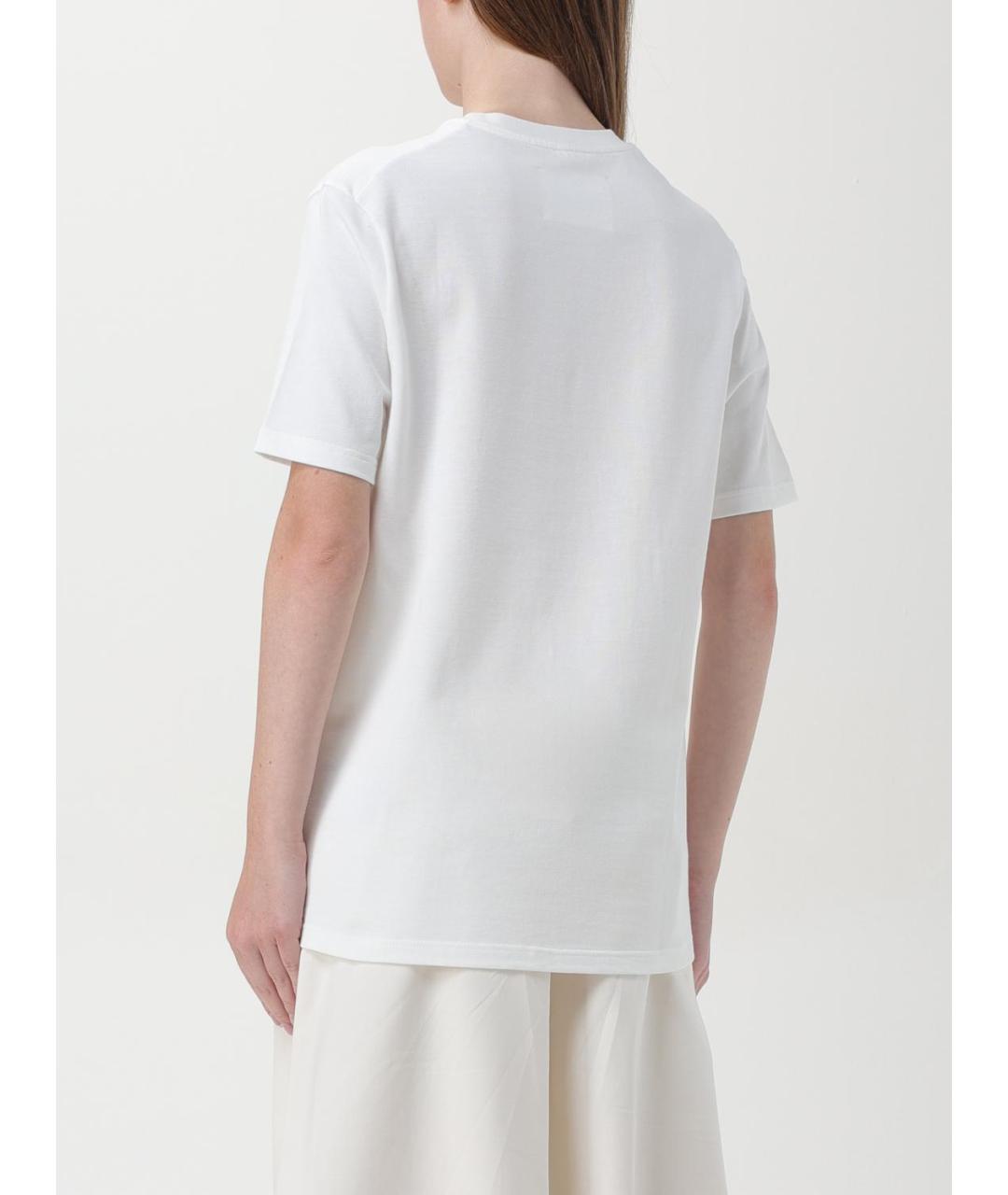 JIL SANDER Белая хлопковая футболка, фото 3