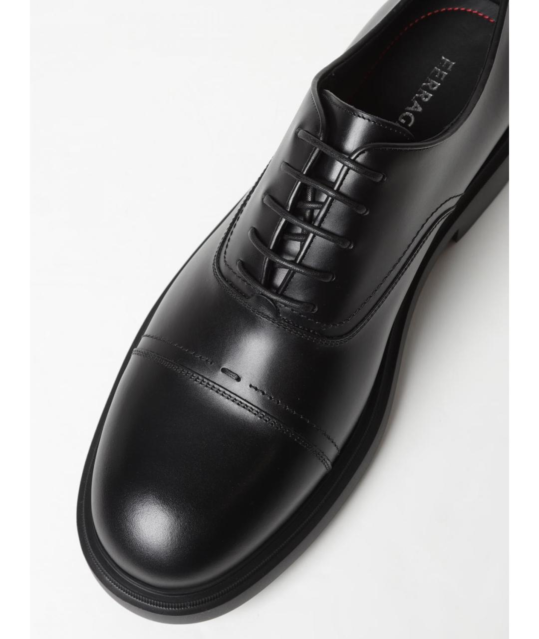 FERRAGAMO Черные кожаные туфли, фото 4