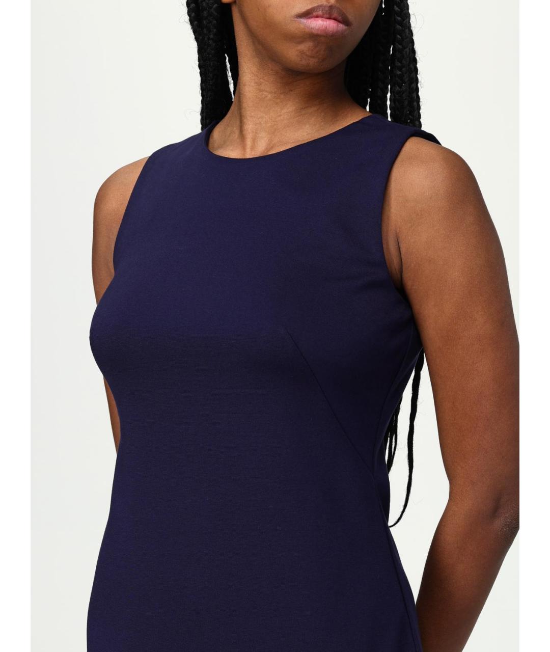 RALPH LAUREN Синее вискозное повседневное платье, фото 3