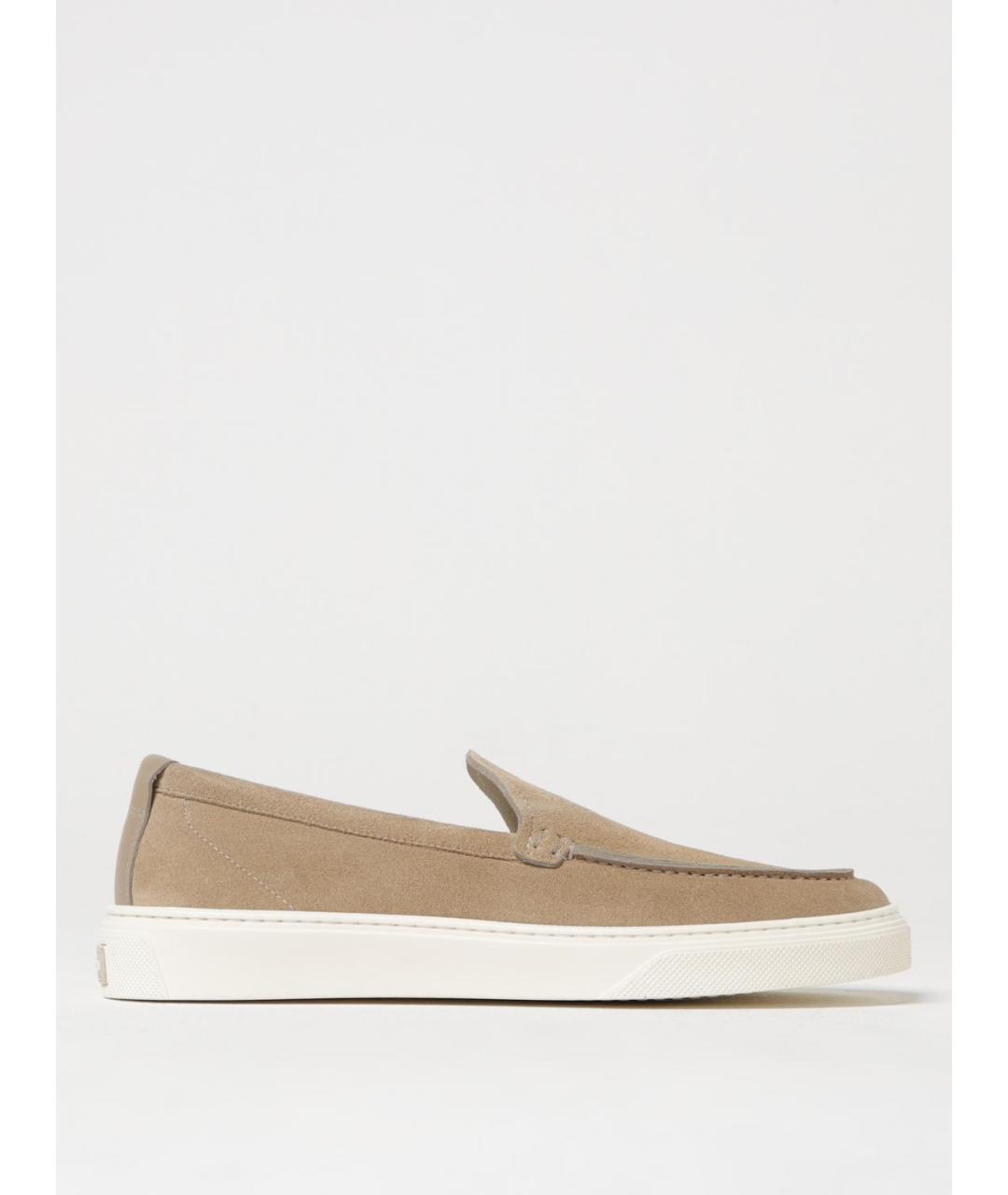 WOOLRICH Бежевые кожаные лоферы, фото 4