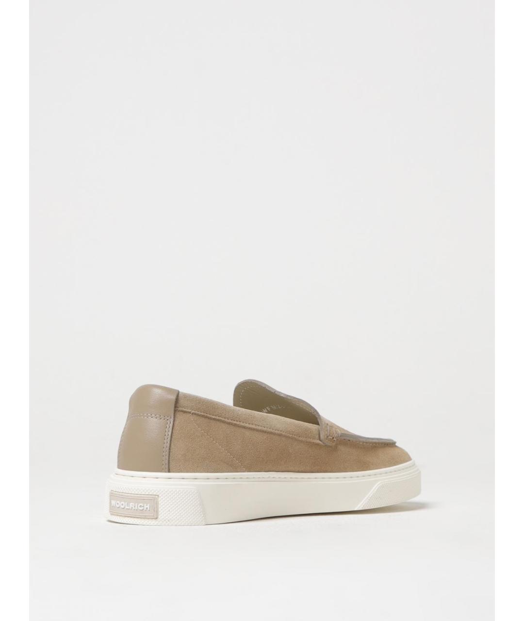 WOOLRICH Бежевые кожаные лоферы, фото 3