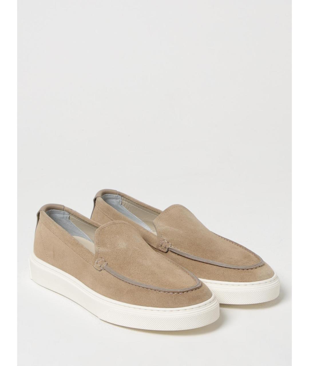 WOOLRICH Бежевые кожаные лоферы, фото 2