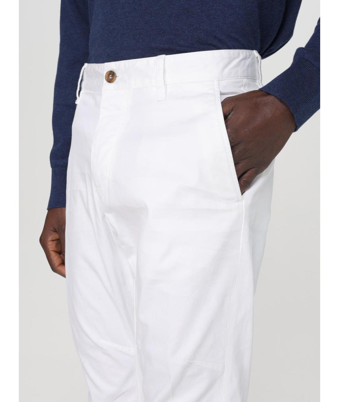 DSQUARED2 Белые хлопковые повседневные брюки, фото 3
