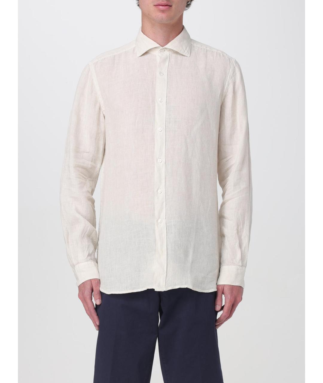 FAY Бежевая кэжуал рубашка, фото 4