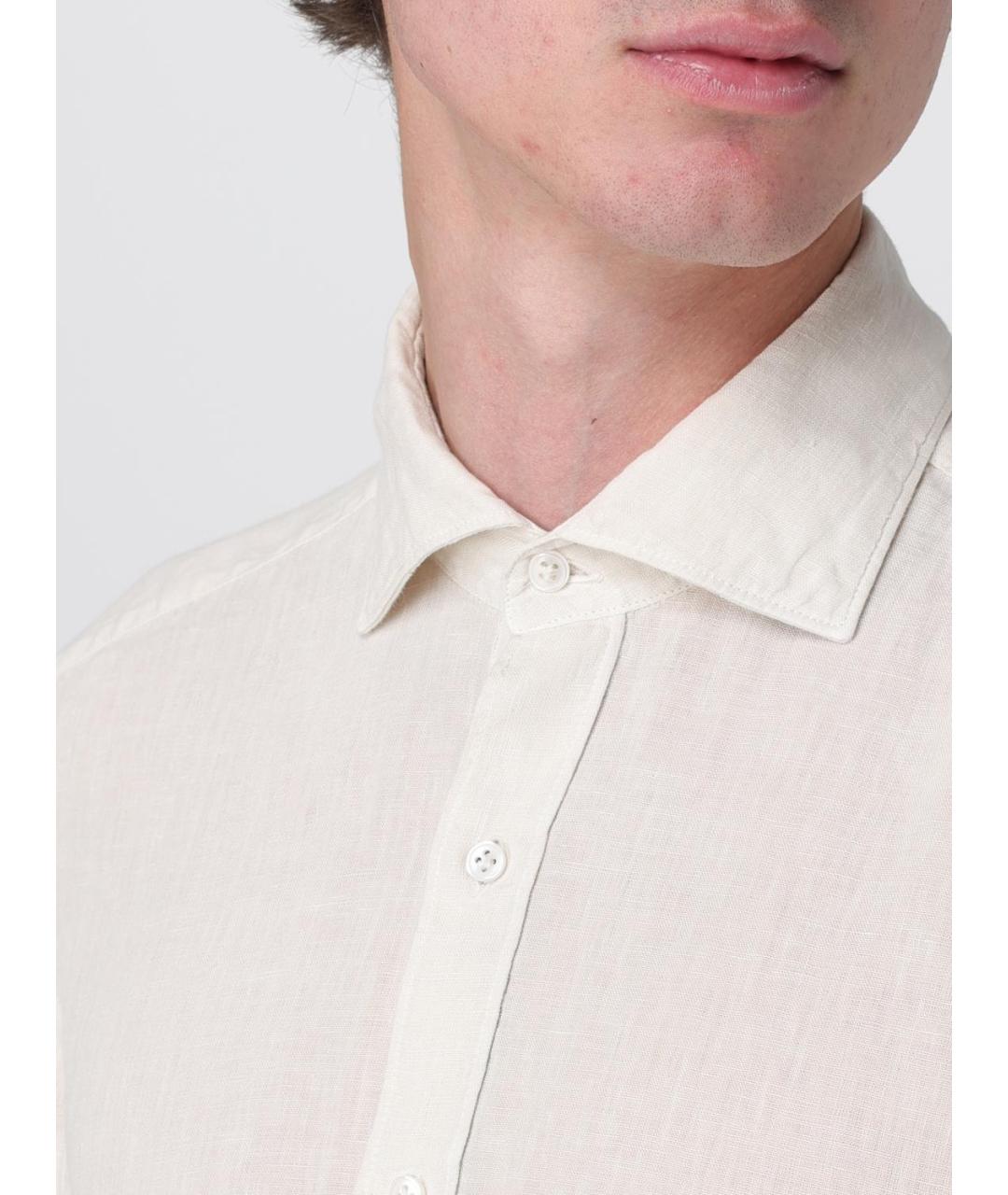 FAY Бежевая кэжуал рубашка, фото 3